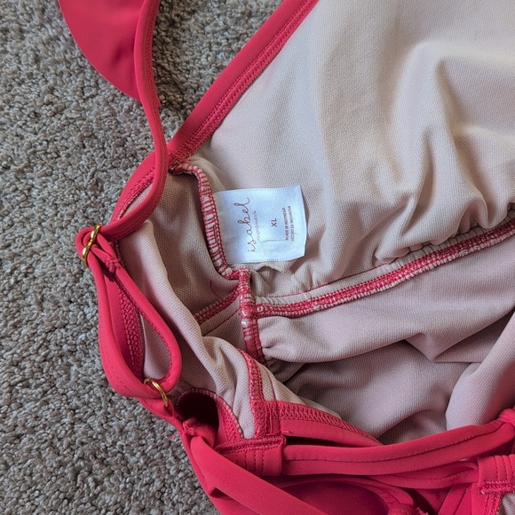 Bright Coral Maternity One-Piece Swimsuit - Picture 4 of 4